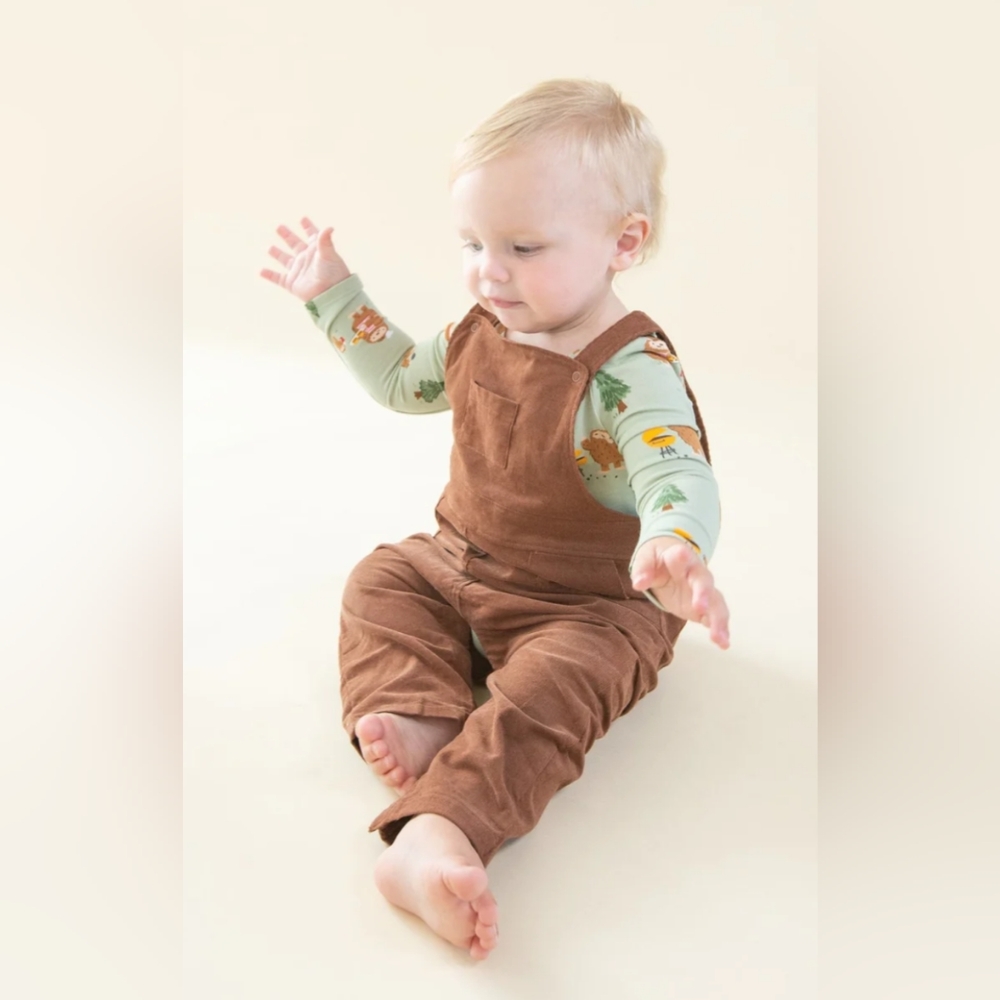 ANGEL DEAR, Corduroy Overalls, Snap Bottom, Size 18-24 Months.